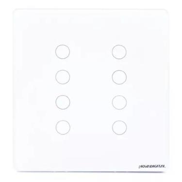 Imagem de Interruptor Inteligente Touch Zigbee Novadigital 8 Botões Branco