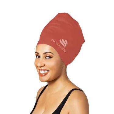 Imagem de Touca De Natação Afro GG Daminhacor, Vermelho