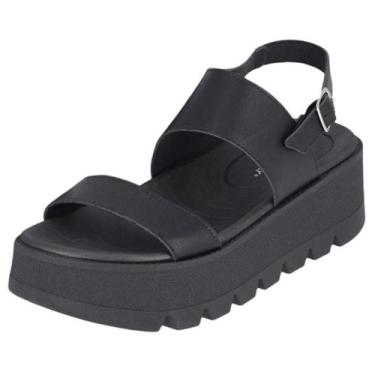 Imagem de Sandália Feminina Flatform Tratorada Style Piccadilly, Preto, 38