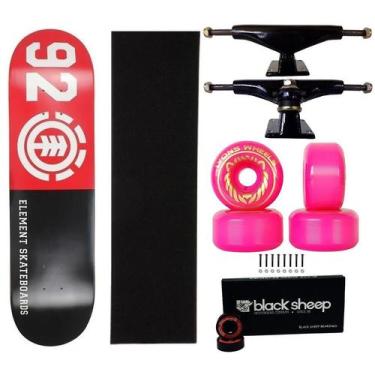 Imagem de Skate Element Maple Montado Profissional 8.0 Roda 55 Abec 15, Preto
