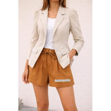 Imagem de Doutoras Modas Short Feminino Com Amarração Na Cintura Luis Twill 9111