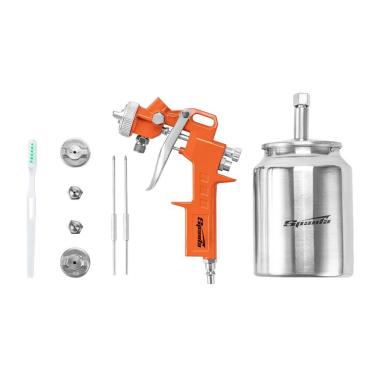 Imagem de Pistola de Pintura com Tanque Inferior 1000ML 5732755 Laranja em Alumínio Sparta Ferramentas