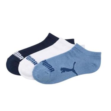 Imagem de Kit 3 Pares Infantil Menino e Menina Puma Sapatilha Algodão -, Branco,