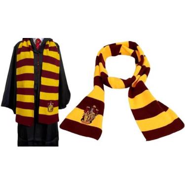 Imagem de Cachecol Adulto Inverno Grifinória Geek Casas De Hogwarts - Harry Pott