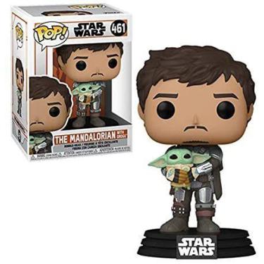 Imagem de Boneco Funko Pop The Mandalorian 461 With Grogu Star Wars