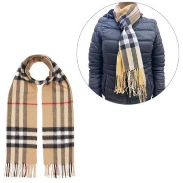 Imagem de Cachecol Lenço Xadrez Unissex Luxo Feminino Masculino Frio - R.Pires, 