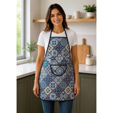 Imagem de Avental de Cozinha Estampado com Plástico - Estampa Portuguesa - Arte 