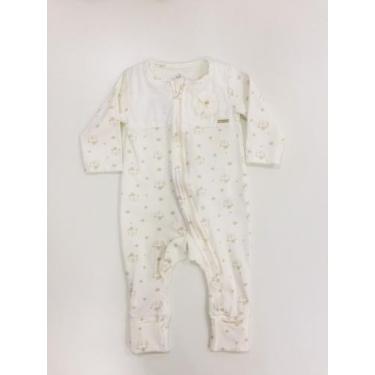 Imagem de Macacão Feminino Bebê com Zíper frontal  algodão Tamanho P  - Nini e B