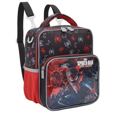 Imagem de Lancheira Térmica Spider Man Miles Morales Homem Aranha Preta Xeryus