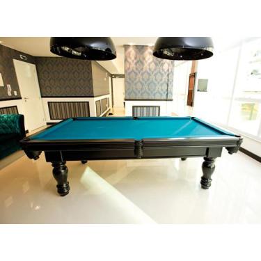 Imagem de Mesa de Sinuca/Bilhar Alto padrão - 2,52x1,40 - Nelson Bilhares, Azul 