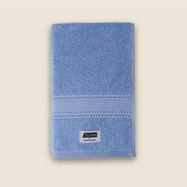 Imagem de Toalha de Rosto Amy 48x80CM 100% Algodão 100g-m2 Macia e Absorvente Azul Acasa