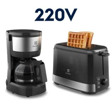 Imagem de Kit Café Electrolux Efficient Cafeteira 15 Xícaras Jarra Vidro Torrade