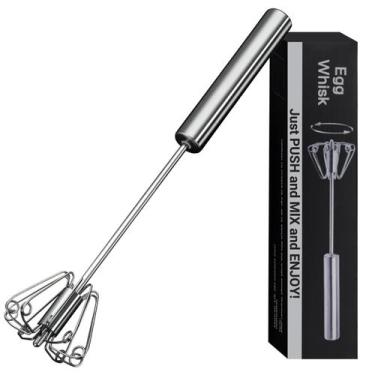 Imagem de Batedor de Ovos JLiup 30 cm Aço Inoxidável Semiautomático