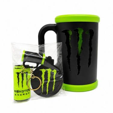 Imagem de Porta lata energetico 473 ml kit chaveiro tampa abridor - Monster, Pre