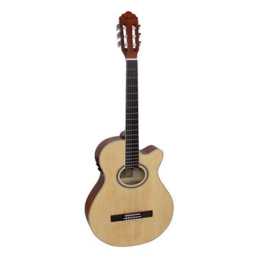 Imagem de Violão eletroacústico nylon mini jumbo cutaway gnf-1d ceq n - GIANNINI
