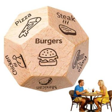 Imagem de Dado de Decisão de Comida em Madeira Infanote, Presente para Casais