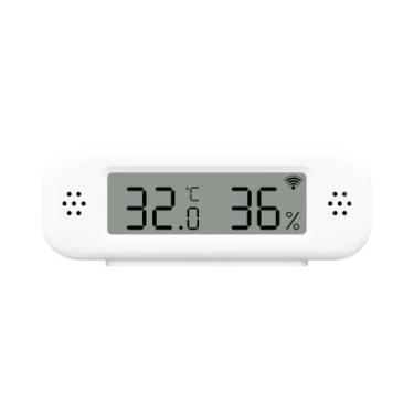 Imagem de Sensor De Temperatura E Umidade WiFi Para Casa Inteligente Tuya Termôm