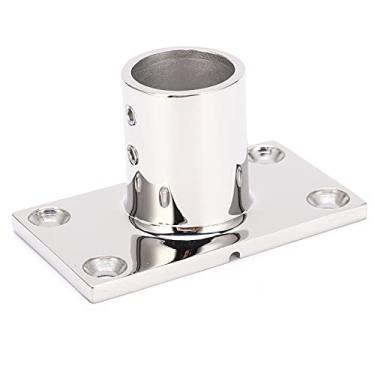 Imagem de Base retangular de barco, polimento Hnadrail base de suporte de encaixe para barcos de fibra de vidro para iates de navio(25mm)