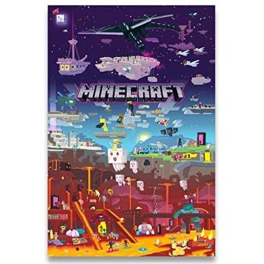 Imagem de Poster Decorativo 42cm x 30cm A3 Brilhante Minecraft b1