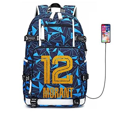 Imagem de FANwenfeng Mochila multifuncional para fãs de basquete JA Number 12, Padrão azul marinho - 1, Free Size, Moderno