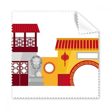 Imagem de China Arquitetura chinesa pano de limpeza de tela de telefone limpador de óculos 5 peças