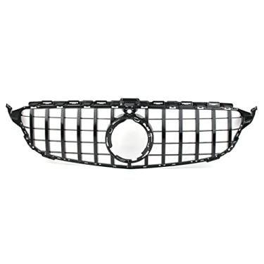 Imagem de FINMOKAL Apto Para W205 C43 C180 C200 C300 2019-2021 Grade Dianteira Diamond Look Preto