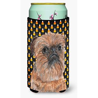 Imagem de Brussels Griffon Halloween Candy Corn Tall Boy Beverage Insulator Beverage Insulator Hugger