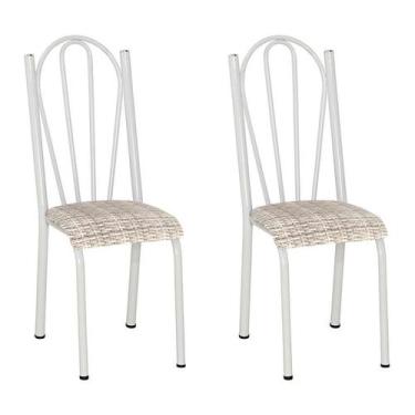 Imagem de Conjunto 2 Cadeiras Mnemósine Branco E Rattan - Artefamol