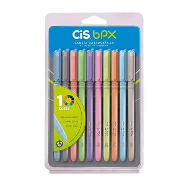Imagem de Caneta Esferografica Cis Bpx 0,7Mm 10 Cores Estojo - 95910