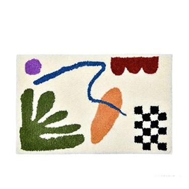 Imagem de SHENGANG Tapete Absorvente Tabuleiro de Banheiro Almofada de Piso Sala de Estar Tapete de Banho Antiderrapante Lavável na Máquina, 1,50x80cm