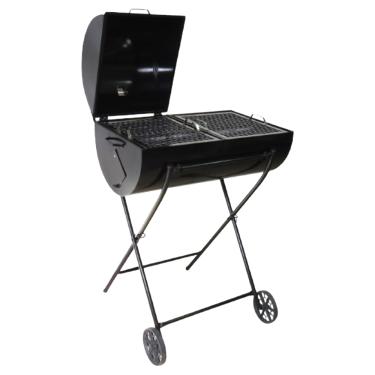 Imagem de Churrasqueira Tambor 100 litros Mista com Carrinho e Grelha