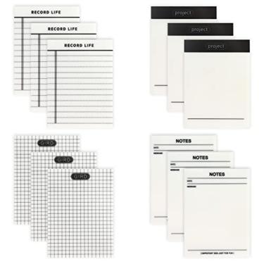 Imagem de MultiBey Notas adesivas transparentes, 600 folhas, forrado e grade notas adesivas transparentes, blocos de lembretes, autoadesivos, notas adesivas adesivas para escritório, casa, material de estudo