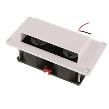 Imagem de Exaustor, ventilador de ventilação lateral RV 12V, ventilador de ventilação de ar exaustor de plástico para trailer, trailer, trailer, barco, iate marítimo (branco)