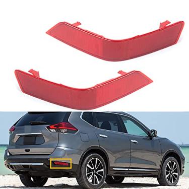 Imagem de JESYMBX Lâmpada falsa decorativa lâmpada para-choque traseiro lâmpada de neblina lâmpada refletora de freio traseiro para Nissan X-Trail T32 2017 2018 2019 2020 vermelho