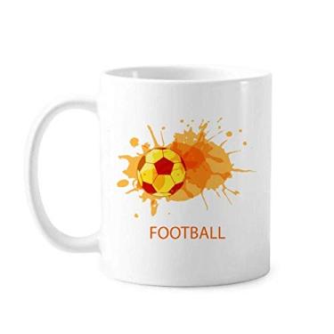 Imagem de Caneca esportiva laranja futebol futebol americano cerâmica cerâmica xícara de café louça
