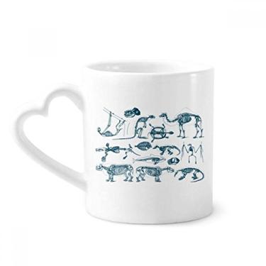 Imagem de Caneca com ilustração de desenho de osso animal caneca de cerâmica copo de coração de vidro