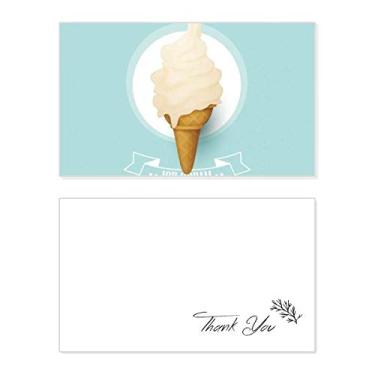 Imagem de Picolés de creme branco sorvete cartão de agradecimento papel de aniversário saudação casamento apreciação