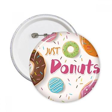 Imagem de Rosquinha Sobremesa Doce Padrão de Comida Doce Pinos Redondos Emblema Botão Decoração Acessório 5 peças