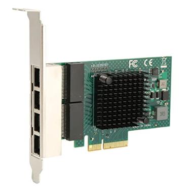 Imagem de Placa de Rede Ethernet, Placa de Internet Gigabit Ethernet Com 4 Portas PCI E, 10 100 1000 Mb/s Chipset BCM5719, Funções MSI MSI X