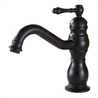 Imagem de LIDON Torneira para pia de banheiro antigo preto torneira de banheiro torneira de pia banheiro furo único torneira de pia banheiro vintage para pátio, antigo (cor: preto)