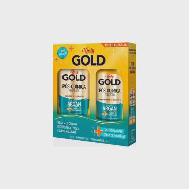 Imagem de Kit Shampoo + Condicionador Niely Gold Pós Química