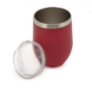 Imagem de Copo Térmico Parede Dupla Inox Vermelho Com Tampa 350 Ml - Mimo