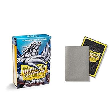 Imagem de Dragon Shield Matte Mini Japanese Silver 60 ct Card Sleeves Individual Pack