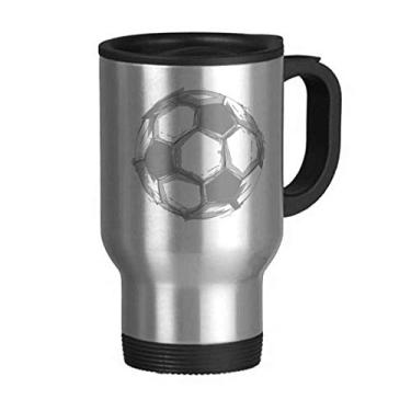 Imagem de Caneca de viagem verde de futebol americano com tampa flip em aço inoxidável copo de carro copo térmico