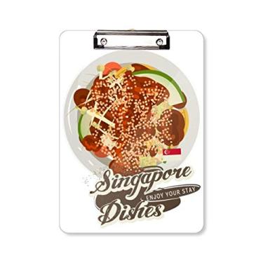 Imagem de Prancheta tradicional de Singapura Rojak para pasta de escrita A4