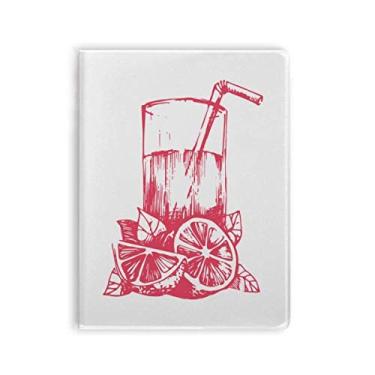 Imagem de Caderno com estampa de ilustração em aquarela Juice, lima, capa de goma