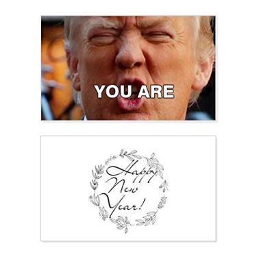 Imagem de Cartão de felicitações interessante American Great Angry Image New Year Festival Bless Message Present