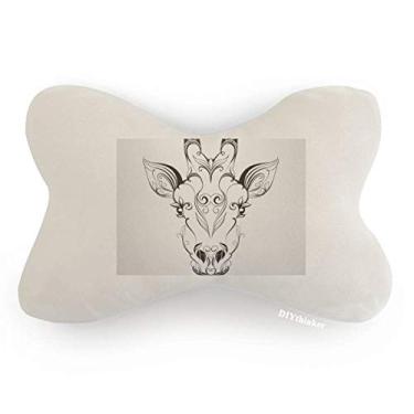 Imagem de DIYthinker Almofada de apoio de cabeça para decoração de pescoço com desenho de animal de antílope tibetano