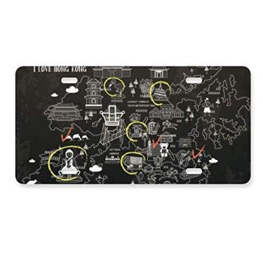 Imagem de DIYthinker Placa de carro Hong Kong Visiting Check Point Decoração de carro Acessório de aço inoxidável