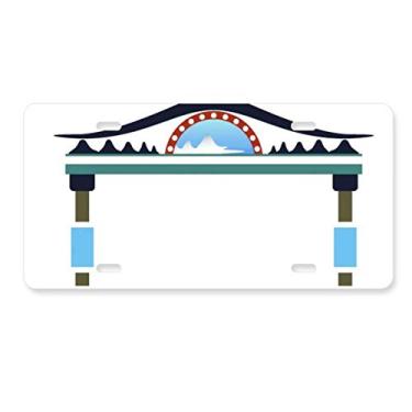 Imagem de DIYthinker Arco memorial tradicional na Coreia placa de licença decoração de aço inoxidável para automóveis
